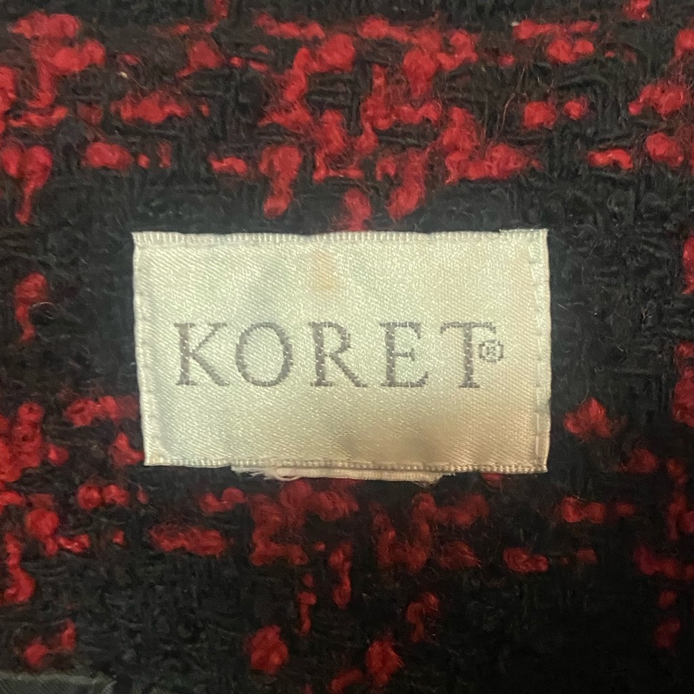Koret Red Lined Button Down Wool Blend Jacket Lad… - image 4